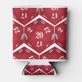 Red-20-Sided-Dice-Muster Dosenkühler