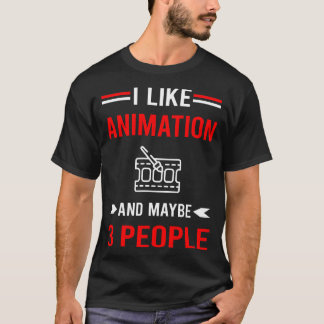 Red 3 People Animation T-Shirt
