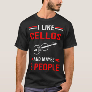 Red 3 People Cello Cellist T-Shirt