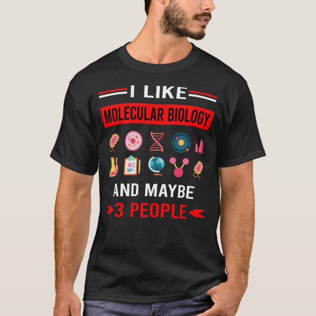 Red 3 People Molecular Biology Biologist T-Shirt (Vorderseite)