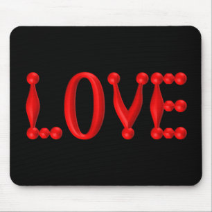 Red 3D-LIEBE Mousepad