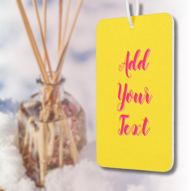 Red 3D Magenta Moderner Name Funny Goldenrod Autolufterfrischer (Von Creator hochgeladen)