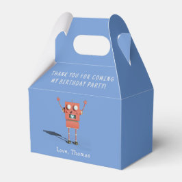 Red 3D Roboter Kindergeburtstag Party vielen Dank Geschenkschachtel