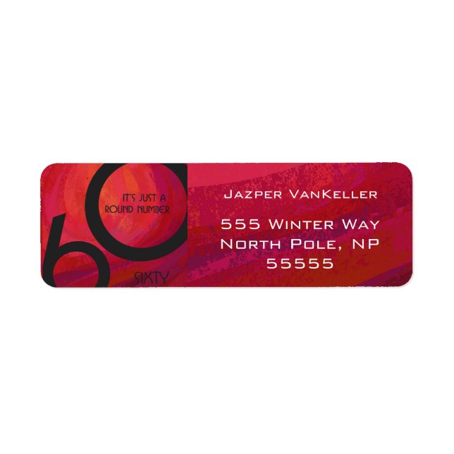 Red 60 Jahrzehnt Geburtstag (Vorne)