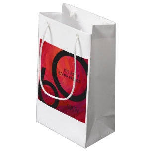Red 60 Jahrzehnt Geburtstag Kleine Geschenktüte