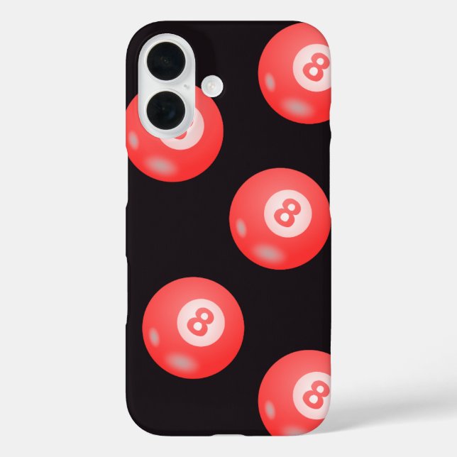 Red 8 Ball Billiards Phone Case – Stylish & Bold  (Rückseite)