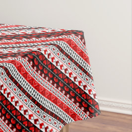 Red 8 Bit Liebe Herz Tischdecke