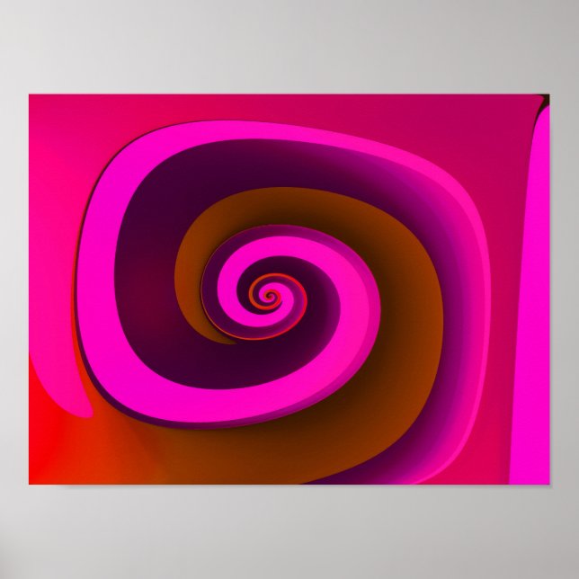 Red 9 Abstrakte Kunst Poster (Vorne)