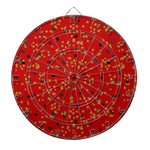 Red Abschluss Confetti Dart Board Dartscheibe