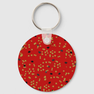Red Abschluss Confetti Schlüsselanhänger