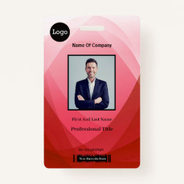 Red Abstrakt Employee Foto Identification ID Ausweis