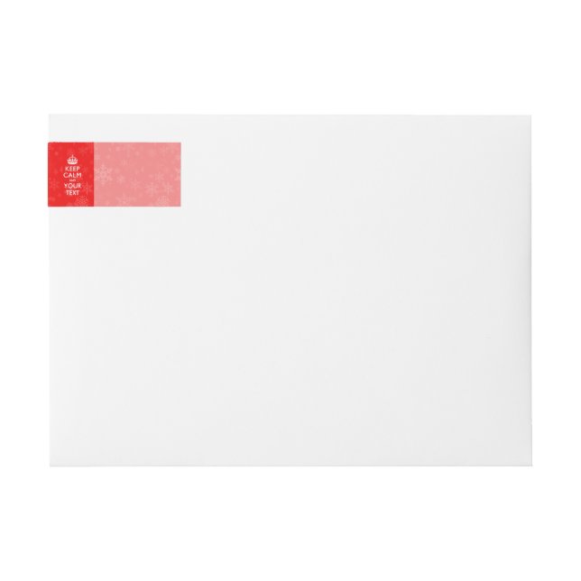 Red Accent BEHALTE CALM und Ihren kreativen Text (Vorderseite)