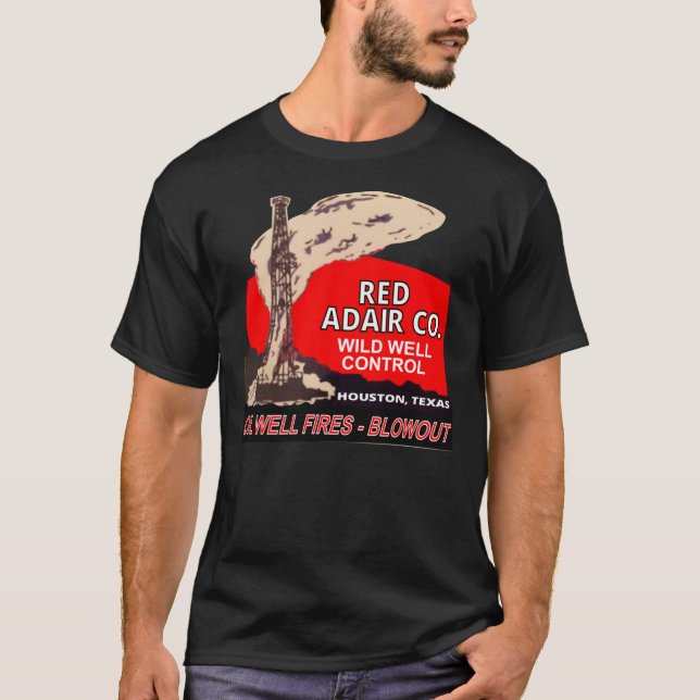 Red Adair Co. Logo Reproduction - Oil Well Firefig T-Shirt (Vorderseite)