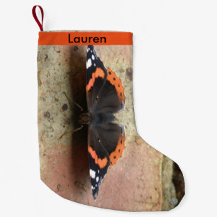 Red Admiral Butterfly Custom Strumpf Kleiner Weihnachtsstrumpf