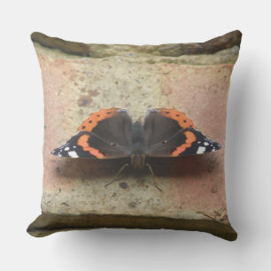 Red Admiral Butterfly Outdoor Pillow Kissen