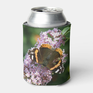 REd Admiral Butterfly und Buddleia Can Cooler Dosenkühler