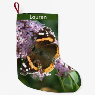 Red Admiral Butterfly und Buddleia Custom Strumpf Kleiner Weihnachtsstrumpf
