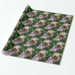 Red Admiral Butterfly und Buddleia Wrapping Paper Geschenkpapier