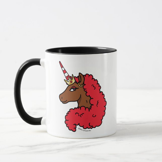 Red Afro Unicorn Tasse (Links)
