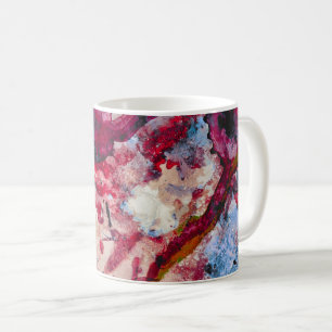 Red Agate Crystal Geode Abstrakt Kaffeetasse