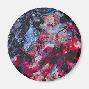 Red Agate Crystal Geode Abstrakt Magnet