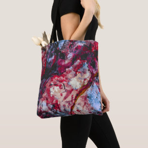 Red Agate Crystal Geode Abstrakt Tasche