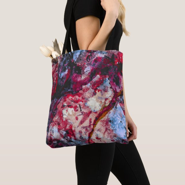 Red Agate Crystal Geode Abstrakt Tasche (Von Nahem)
