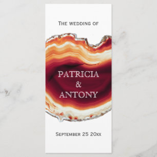 Red agate slice, programme mariage de automne mode