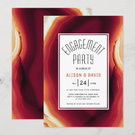 Red-Agate-Slip-Hochzeit im Herbst Einladung