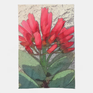 Red Agave Blume Geschirrtuch