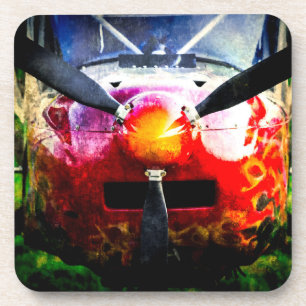 Red Aircraft - klein, aber scharf Getränkeuntersetzer