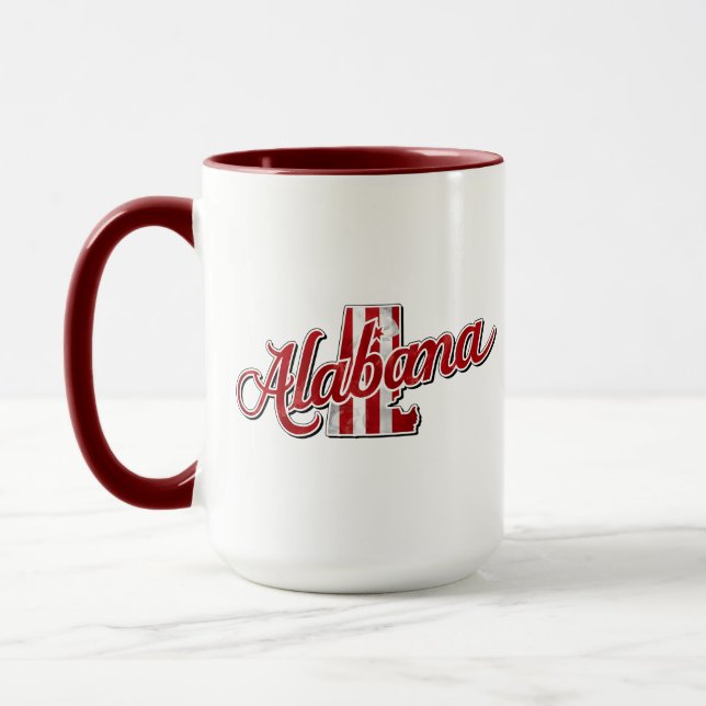 Red Alabama Staat Kontur Tasse (Links)