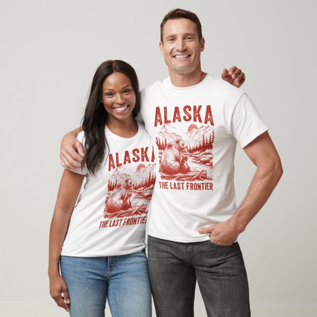 Red Alaska Grizzly Frontier T-Shirt (Unisex)