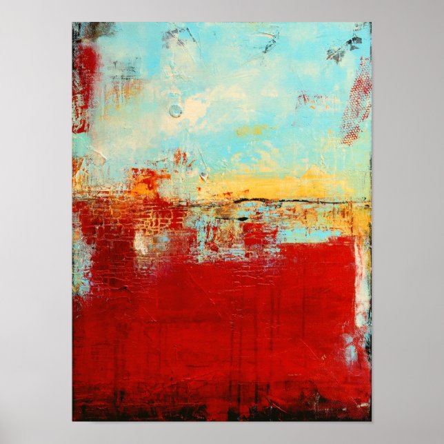 Red Alaskan Abstract Poster (Vorne)