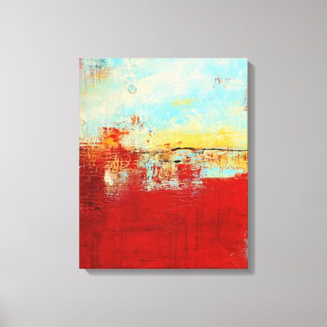 Red Alaskan Abstrakt Leinwanddruck (Vorderseite)