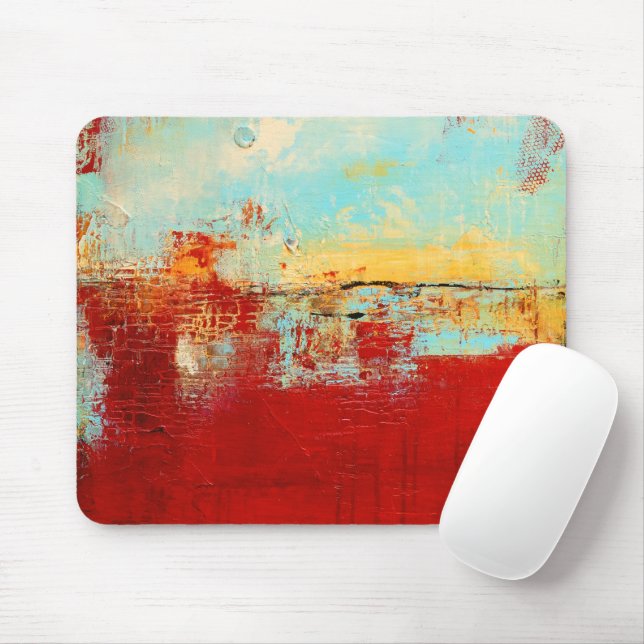 Red Alaskan Abstrakt Mousepad (Mit Mouse)