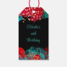 Red Alcohol Ink Geburtstagsparty