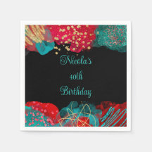 Red Alcohol Ink Geburtstagsparty