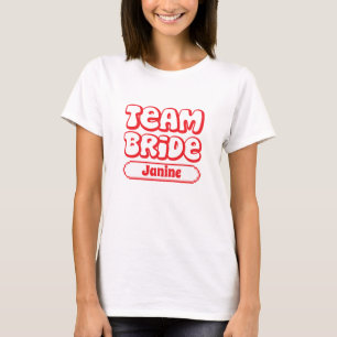 Red Alert: Pixel Perfect Team Bride T-Shirt