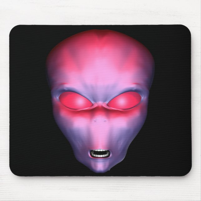 Red Alien Face Mousepad (Vorne)