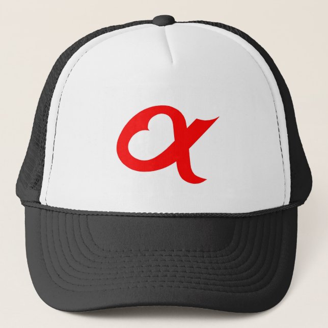 Red Alpheart Truckerkappe (Vorderseite)