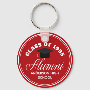 Red Alumni High School Wiedersehen Personalisiert Schlüsselanhänger