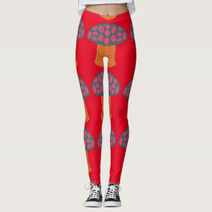 Red Amanita Mushrooms Thunder_Cove Leggings