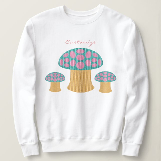 Red Amanita Mushrooms Thunder_Cove Sweatshirt (Design vorne)