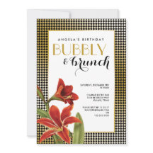 Red Amaryllis Blume Gold überprüft