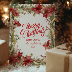 Red Amaryllis Christmas Feiertagskarte