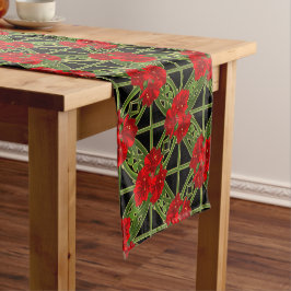 Red Amaryllis Floral Print Christmas Table Runner Kurzer Tischläufer
