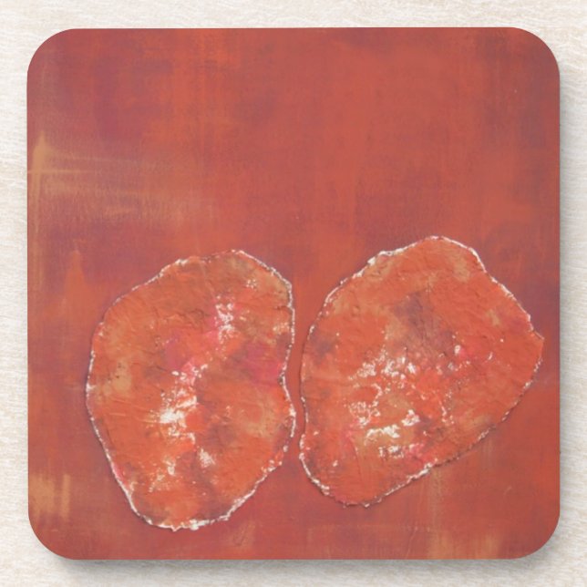 Red Ameoba Cork Untersetzer (Vorderseite)