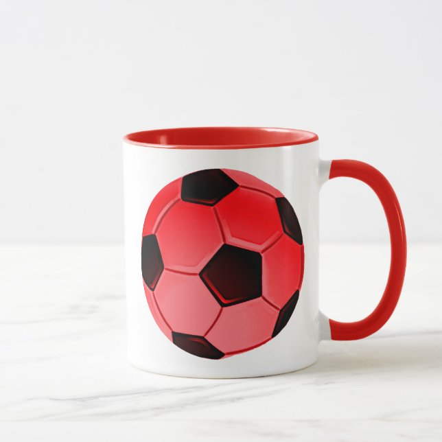 Red American Soccer oder Association Football Ball Tasse (Rechts)