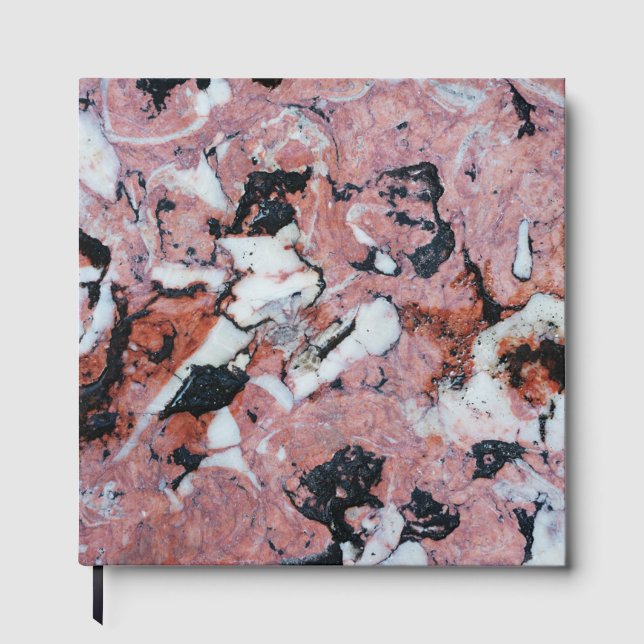 Red and Black Brecciated Marble Stone Texture with Gästebuch (Vorderseite)